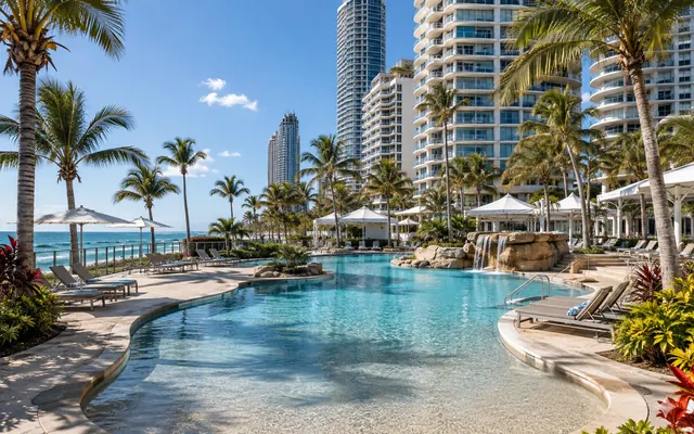 Surfers Paradise high-rise resort pool deck