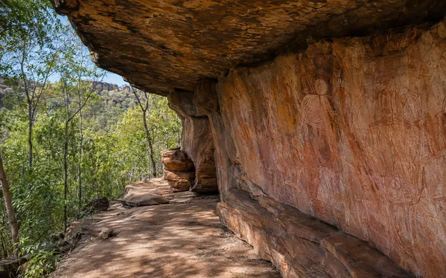 Ancient rock art shelter in Kakadu National Park