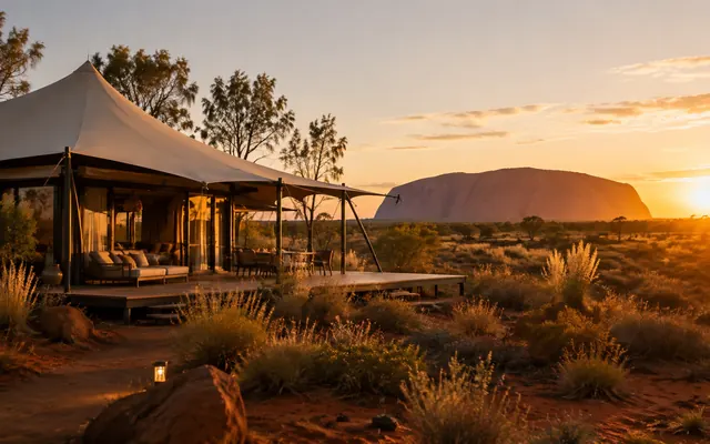 Luxury desert tented lodge near Uluru